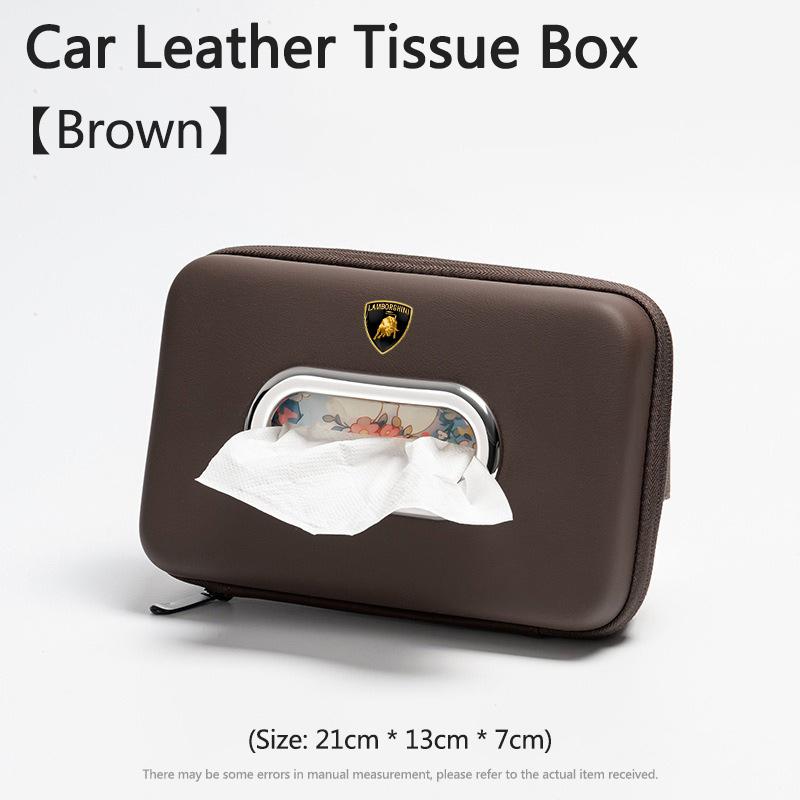 Car 3D stereoscopic tissue box seat backrest Sun visor tissue box For Lamborghini Urus Huracan Aventador Premium Keyring TT1