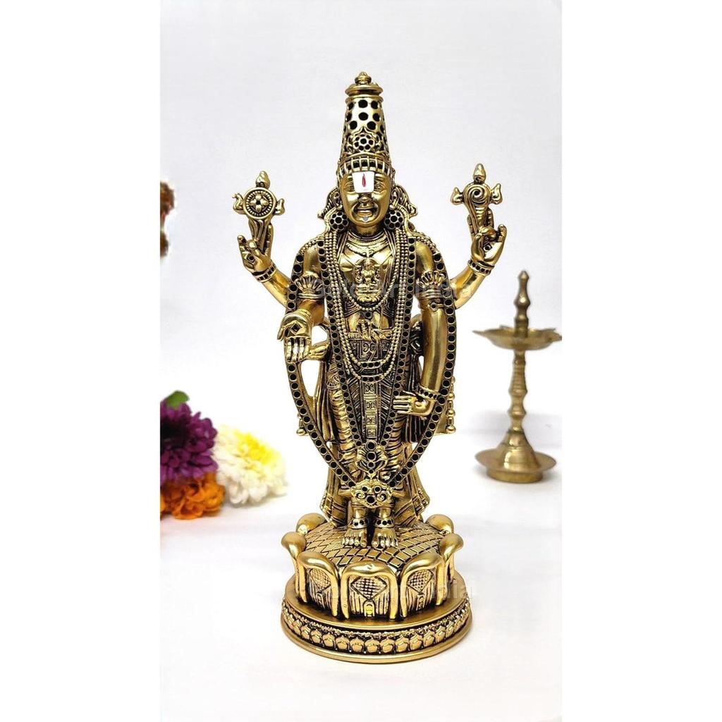 Lord Tirupati Balaji Idol Murti for Mandir | Pooja Room Lord Vishnu Shree Venkateswara Swamy Statue God Balaji Home Decor Showpiece