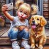 5d Diy Diamond Painting Girl Dog Portrait Diamond Embroidery Seaside Full Round Drill Cross Stitch Kits Gift