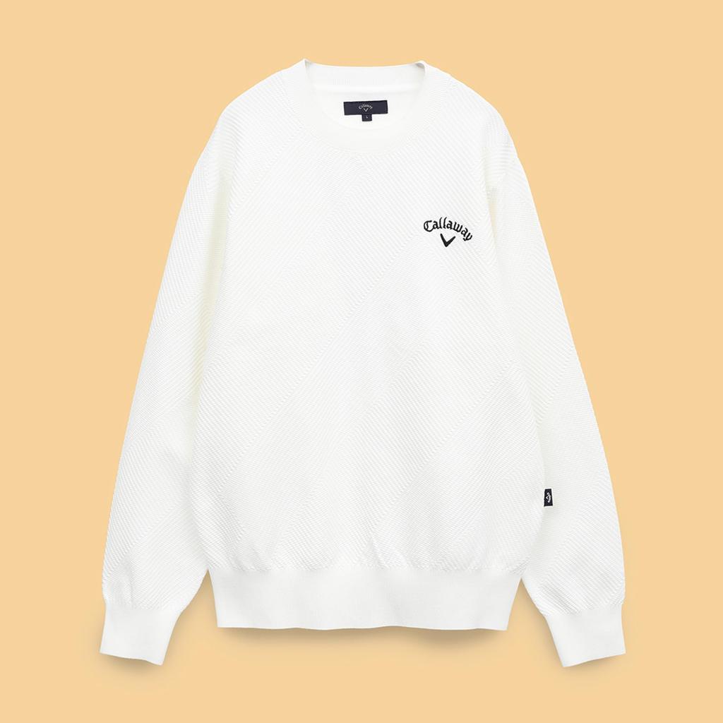 Crew Neck Knit Point Golf C25118100 M [Callaway] Men's (One Logo) / / 1030_White