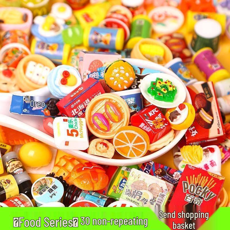 Miniature Food & Drink Set: Small Supermarket Model Toys for Pretend Play