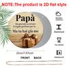 2D Flat, 1pc Round Aluminum Hanging Sign - Italian Dad Gratitude Quote Metal Wall Art, Vintage Gift Box Design, Perfect for Father's Day, Birthday