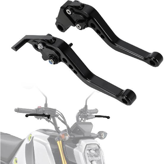 

Motorcycle Brake Clutch Lever Pivot Levers Set Adjustable CNC for GROM MSX 125 14-24 CBR500R CBR500F CBR500X 13-21 CB300R 18-23 CBR300R/F/FA 14-21 чёрный