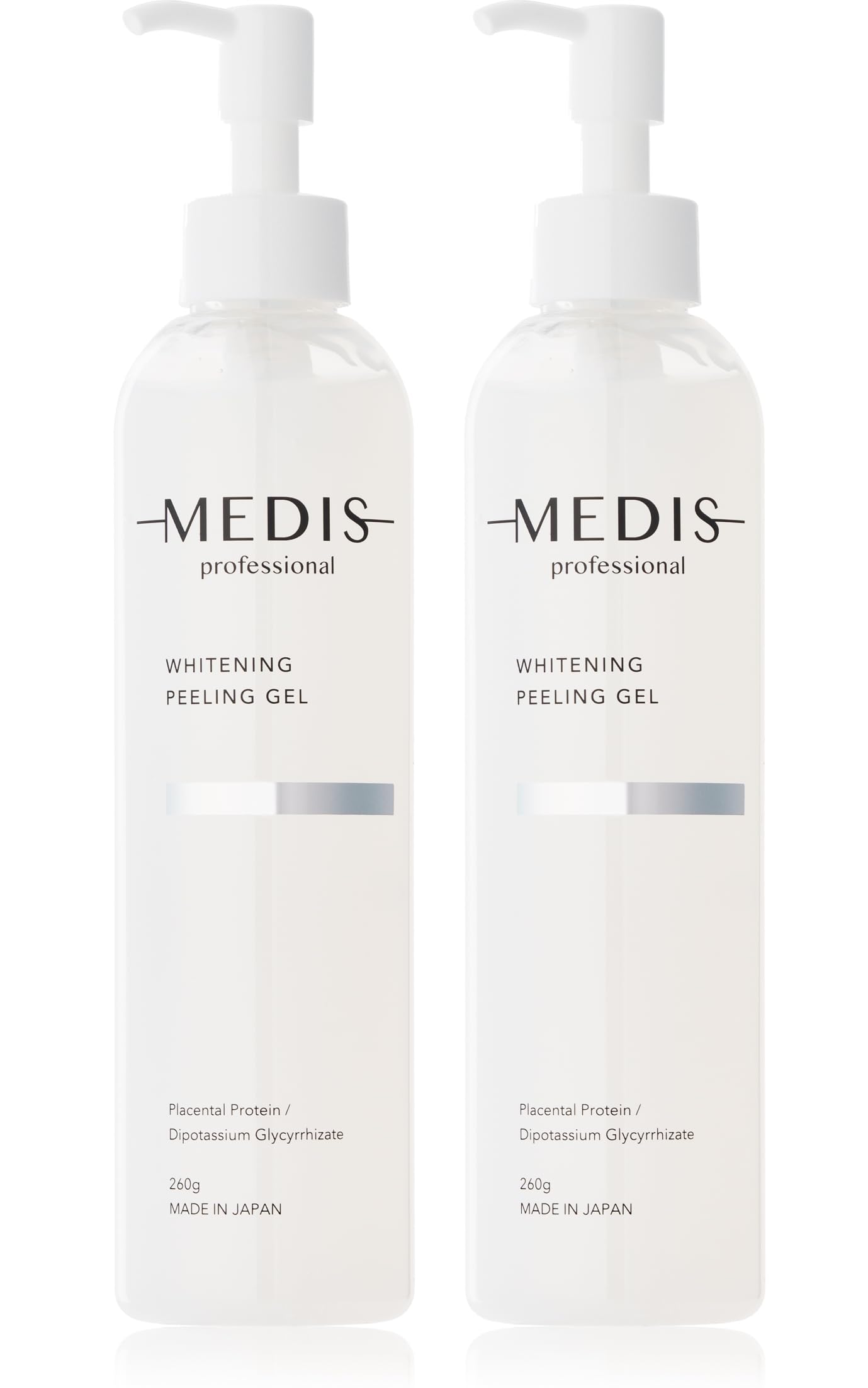 

Medis White Whitening Peeling dark spots and freckles x Contains active ingredient placenta x Quasi-drug [Prevents 260g] (2 bottles) белый