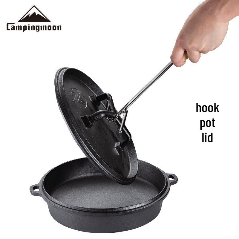 

Campingmoon Подъемник крышки кастрюли из нержавеющей стали с двойным крюком для голландских печей MS-34
