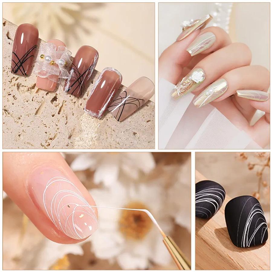 5ML Rysunek UV Żel Paznokci Elastyczna Liner DIY Web Lakier Pająk Żel Kwiat Paznokci Tipsy