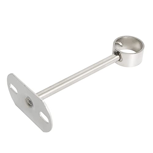 Ohamtes 2-Piece Clothes Rail Mounting Bracket, Shower Curtain Closet Tie Rod Support Frame, Curtain Rod Flange Socket, Handrail Mounting Bracket, 32mm