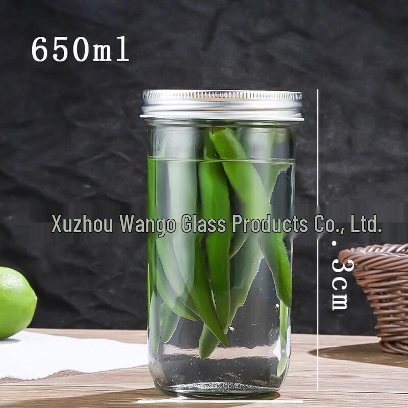 

ZISIZ 650ml Round Plastic Food Storage Jars with Lids - 4 Pack