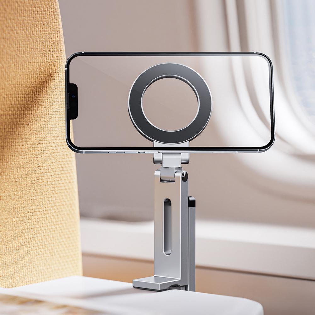 For Magsafe Airplane Phone Holder Foldable Tripod Portable Magnetic Phone Holder Travel Phone Stand for iPhone 16 15 14 13