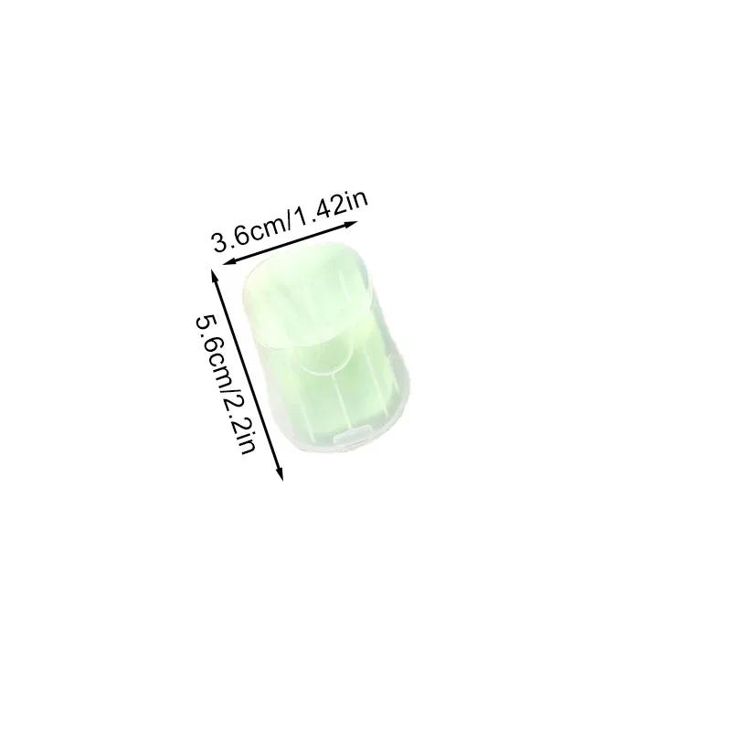 50Pcs Portable Hand Wash Soap Paper Scented Foaming Tablets - Bathroom & Outdoor Camping Travel Clean Soap Slices Box