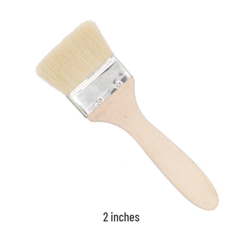 Gold Leafing Soft Bristle Wool Brush with Wooden Handle – Nylon, Glue, Protective Oil & Dusting Paint Brush
