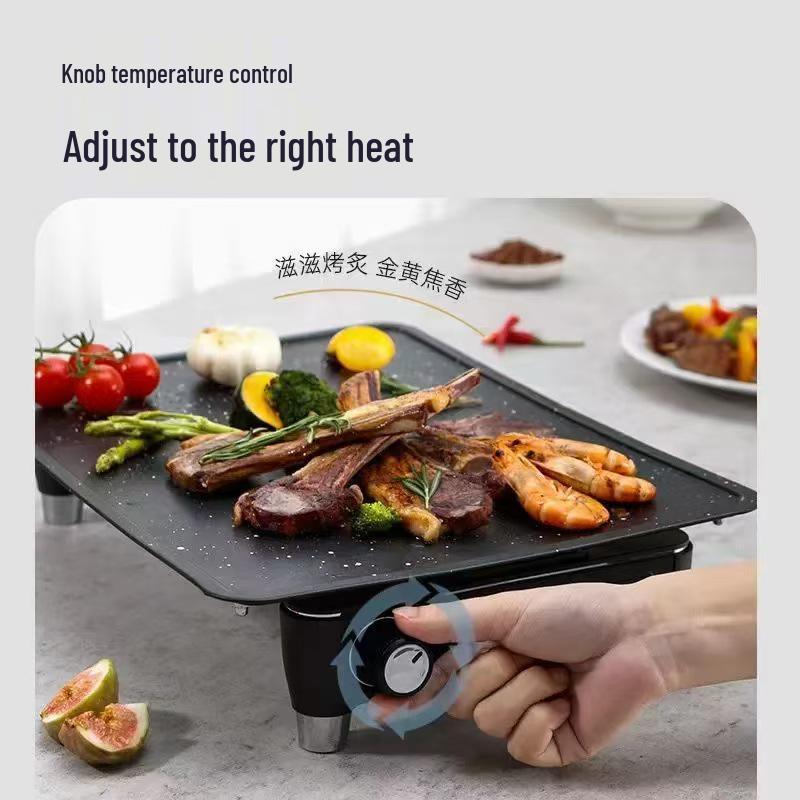 Smokeless Non-stick Multi-functional Electric Griddle and BBQ Pan
