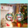 Christmas Acrylic 2d Snowman Earrings With Cartoon Design For Holiday Gift Giving