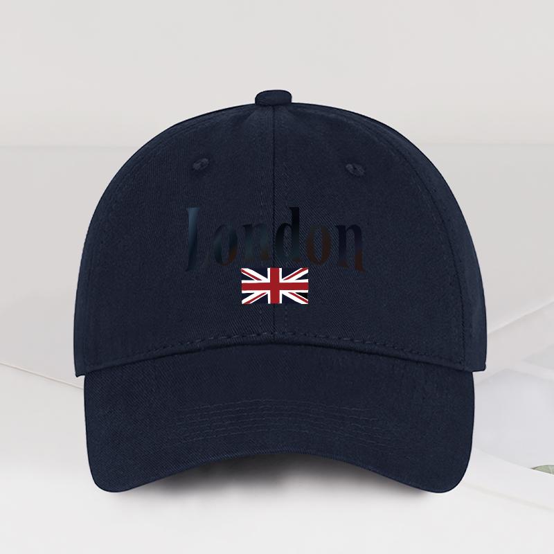 London Union Jack Print Baseballkappe Britischer Vintage Minimalistischer Stil Tägliches Pendeln, Reisen, Stadtbummel Perfektes Geschenk Für Reisen black