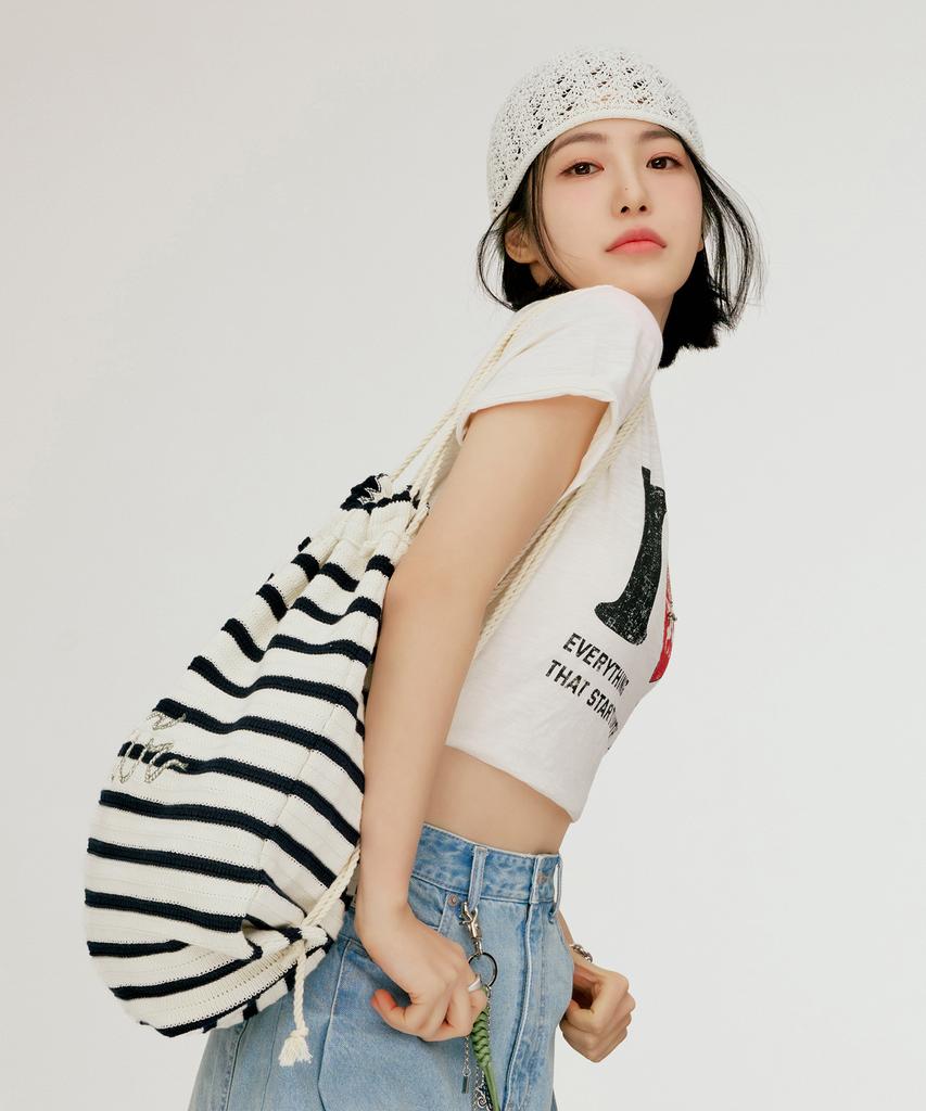 Seteo (W) I Love Slub Short Sleeve T-Shirt Cream