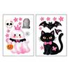 Room Halloween Decorations 2 Sheets Cartoon Ghost Window Cling, Spooky Decorative Glass Clings Sticker, Waterproof Static Decal for Holiday