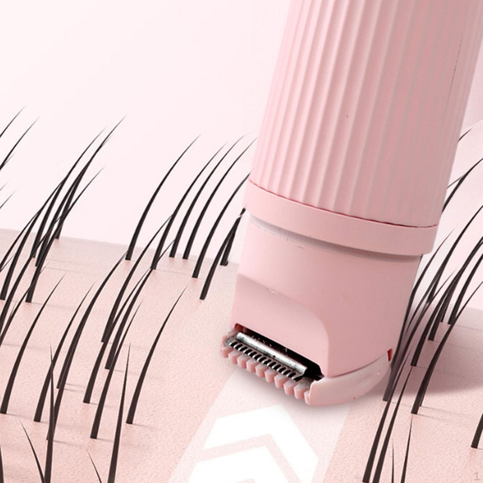 

Bikini Trimmer Facial Hair Remover Double Headed Ergonomic Practical Electric for Underarm рожевий