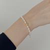 Shertz Ugly Freshwater Pearl Bumpy Stone Bracelet (24k Gold Plated)