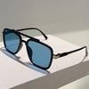 Vintage Square Sunglasses Men Fashion Double Bridge Outdoor Shades Women Stylish Brand Design Casual Decor Sun Glasses