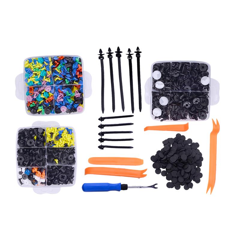 

Body Trim Bumper Push Pin Retainer Clip Fastener Rivet Clip Assortment Gasket Pad Line Cable Tie Wrap Harness Tool Kit Universal