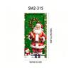 Christmas Santa And Elk Theme Backdrop Nut Cracker Snowman Door Banner Indoor Outdoor Veranda Door Cover Photography Background