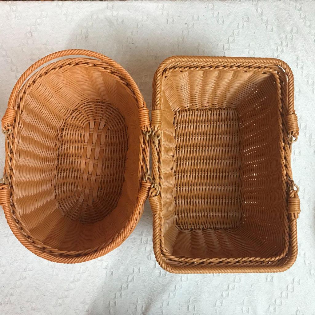 Imitation Rattan Weaving Basket: Handbag, Storage, Picnic, Supermarket, Fruit, and Vegetable Options