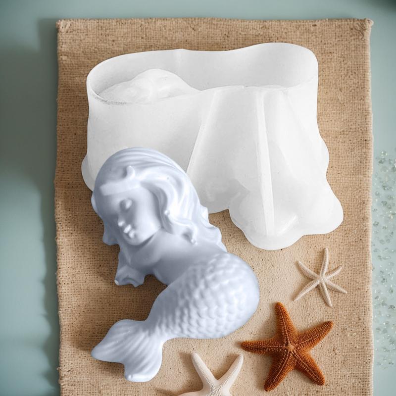 

Mermaid Silicone Mold 3D Mermaid Cake Decorations Silicone Chocolate Molds Mermaid Theme Mold For Candles Holiday Relatives United States