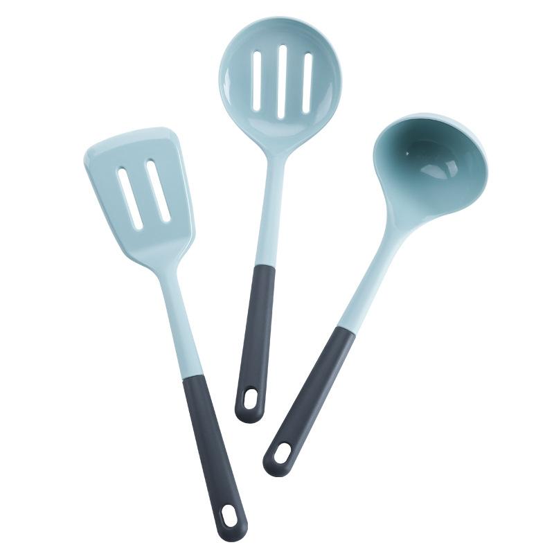 Silicone Kitchen Utensil Set with 3pcs Spatula, Slotted Spoon, Rice Scoop, Non-Stick Pan Turner, and Soup Ladle , Essential Cooking Tools