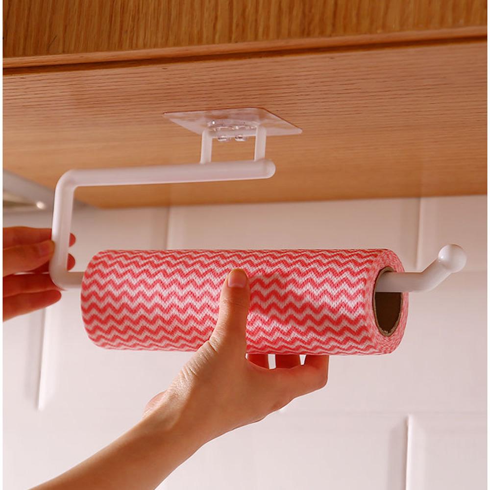 Home Storage Cabinet Hanging Towel Hanger Rack Holder Shelf Roll Paper Holder Storage Holders