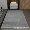 Solid Color Linen Doormat Entryway Bathroom Kitchen Non-Slip Absorbent Floor Mat With Rubber Backing