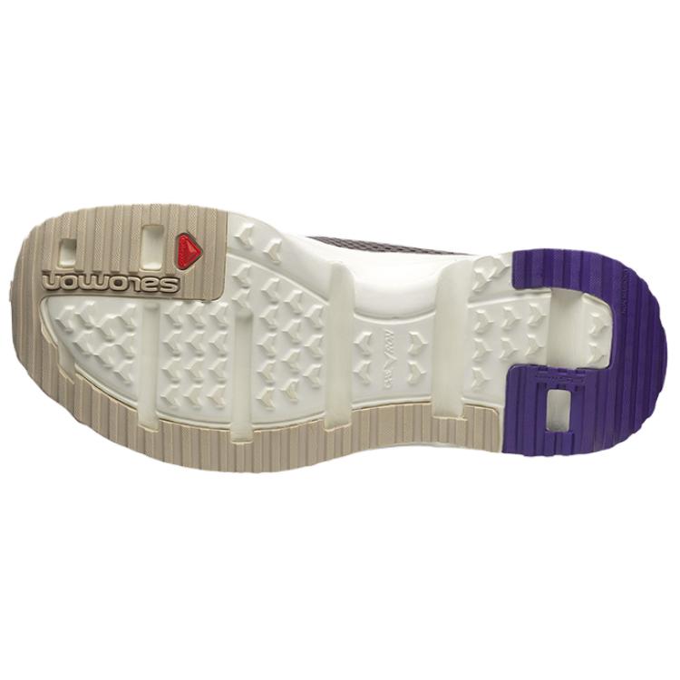 Salomon Rx Slide 3.0 Trendy Recovery Casual Non-Slip Quick-Dry Closed-Toe Slippers Unisex slippers Feather-Gray Iron-Gray Bright-Purple 475751