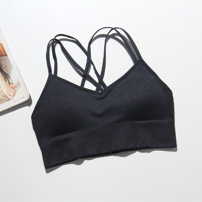 Fashion Thin Strap Beauty Back Exercise Underwear Women's Rib Sexy Pilates Running Breathable Fitness Vest Yoga Bra