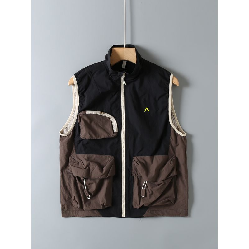 Original Japanese Export In-Stock Mountain-Style Vest for Men, Outdoor Hiking, Mountaineering, Camping, Functional Vest for Women, Couple's Jacket