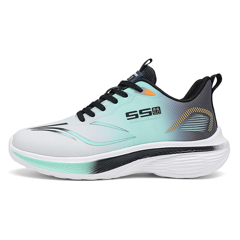 2025 new mesh breathable men's casual running shoes ultra-light thick-soled non-slip trend fashion sports shoes