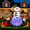 5.9ft Xmas Inflatable Decoration Outdoor Inflatable Snowman Penguin Blow Up Yard Decor with Lights for Lawn Garden