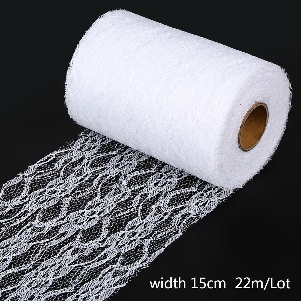 22Meter Organza Tulle Roll Spool Net Lace Fabric For Wedding Tutu Skirt Chair Sash Bow Table Runner 15cm