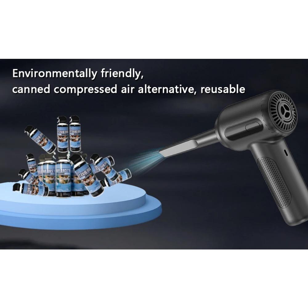 3 In 1 Compressed Air Duster for Keyboard Electric Air Blower Computer Cleaning Cordless Air Dust Cleaner for PC Crumbs Sofa Car