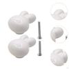 Mini Rabbit Figurine Drawer Handle Animal Sculpture Ceramic Door Cabinet Knob for Home