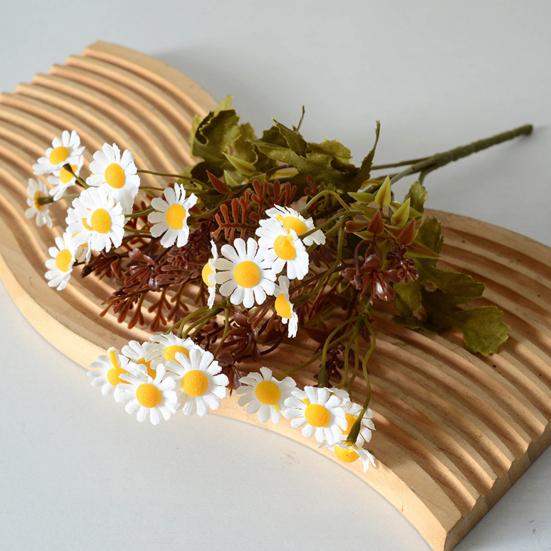 5 Stiele Künstliche Blumen UV-beständig Gefälschte Wildblumen Kunstblumen-Arrangements für Hochzeit Innen Außen Haus Garten Dekoration