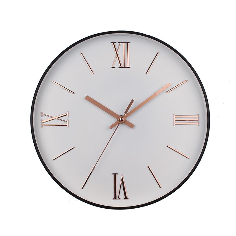Modern Travel Time, Accurate Fonts, Clear and Simple Ancient Roman Numerals, Fashionable 12-inch Versatile Silent Quartz Clock