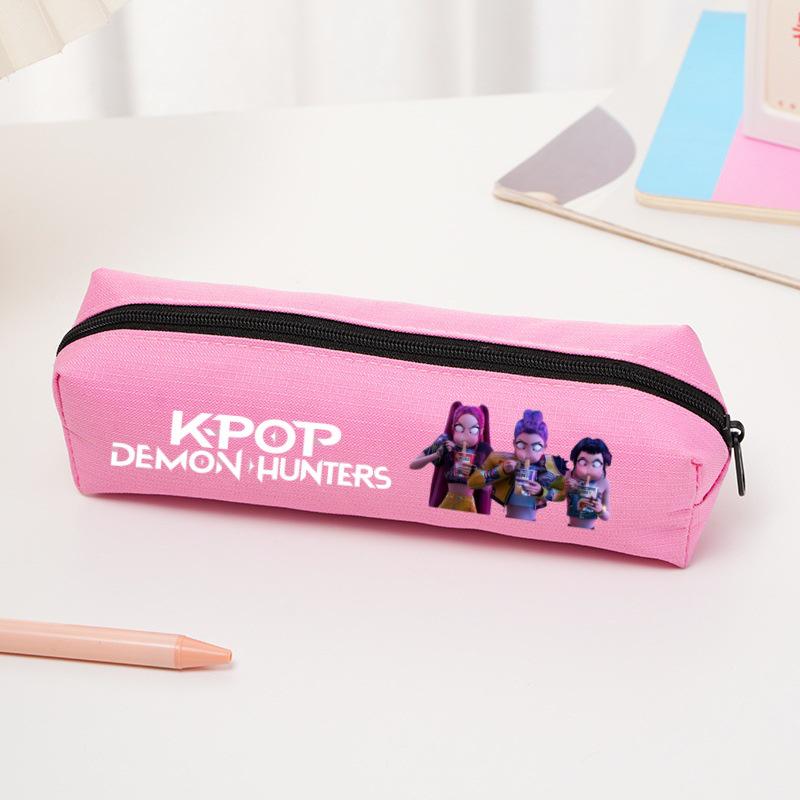 K-pop Demon Hunter Girl Group Cartoon Pencil Case - Oxford Cloth Stationery Bag for Primary Students