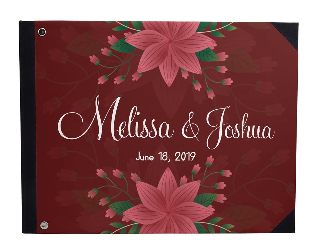 Darling Souvenir Blue Tree & Love Birds Cage Printed Wedding Guest Book Hardbound Cover Sign In Book Registry Scrapbook-7 x 9