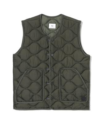 Ucla Unisex Retro Preppy U-Neck Lightweight Padded Vest [Dk-Khaki](Ubave20)