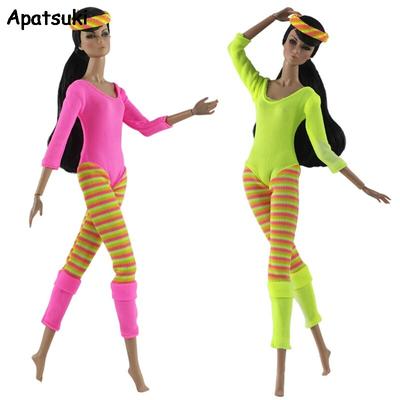 2sets Mode Outfits Für Barbie Puppe Overall Sport Yoga Kleidung 1/6 Puppenhaus Zubehör Weihnachten Geschenk Kid Spielzeug