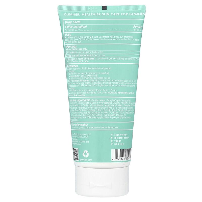 Thinkbaby®, Zinc Oxide Sunscreen, SPF 50, 6 fl oz (177 ml)