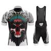 Team Cycling Jersey Set Short Sleeve Cartoon Bicycle Clothing Men Black MTB Maillot Ciclismo Bike Racing Bib Shorts Set
