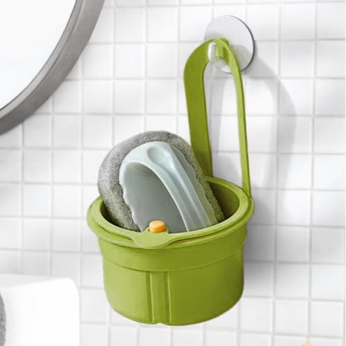 Hanging Sink Drain Basket, Odor-Resistant Sink Strainer Basket, Kitchen Sink Waste Basket, Fine Mesh, Keeps Garbage Out, Plastic, Suitable for Rentals