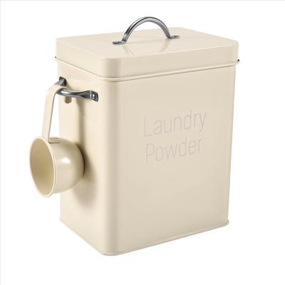 BHBL 3L Beautiful Powder Laundry Powder Boxes Storage with Scoop Creamy White