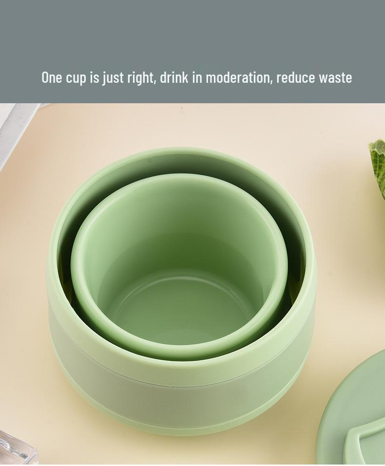 Portable Food-Grade Silicone Folding Cup with Lid - Ideal for Travel, Mouthwash, Toothbrush, and Coffee.