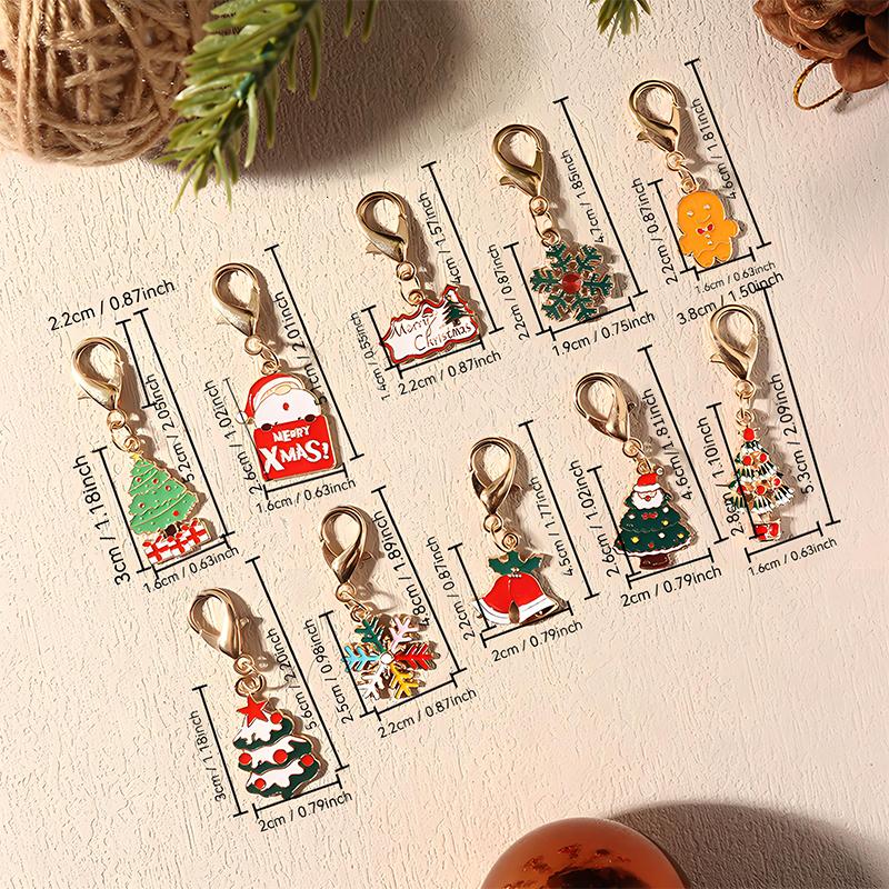 1PC Enamel Backpack Decorative Clip for Keys Party Alloy Bag Pendants Christmas Keychain Gifts Storage Wallet Aesthetic